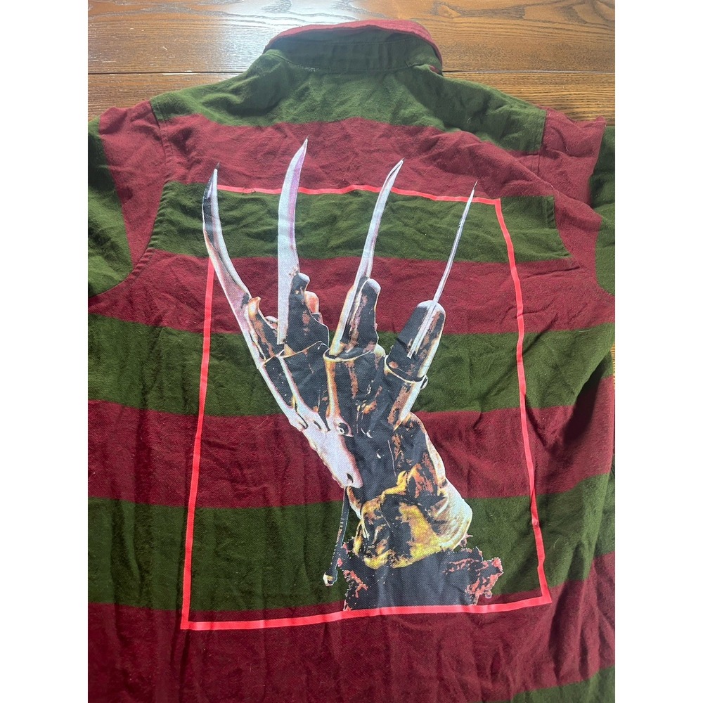 Freddy Krueger Claw Flannel Shirt M A Nightmare on Elm Street Halloween Horror